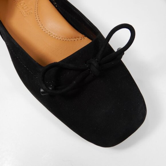 GENTLE SOULS Sailor Bow Ballet Flats Size 6.5 Black Suede Comfort NEW $159 - Picture 10 of 13